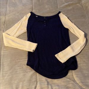 Waffle long sleeve top Medium